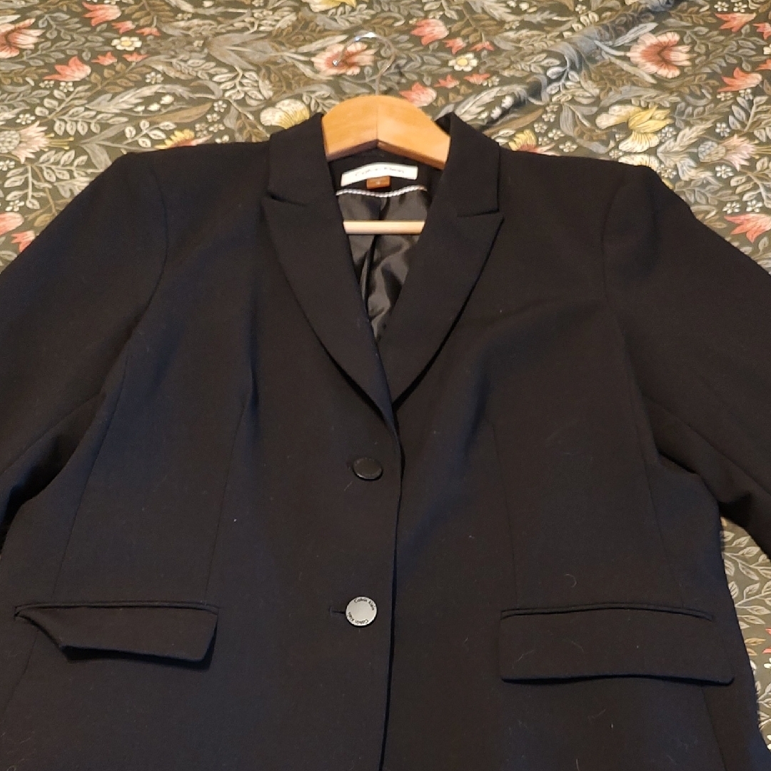 Calvin Klein Women's Black Single-Button Blazer